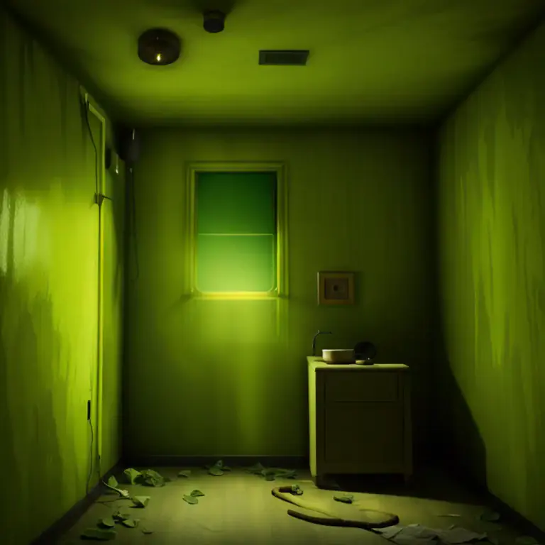 Visual representation of "bilious" - Referring to a disgusting color of bile or a sickly yellowish-green color