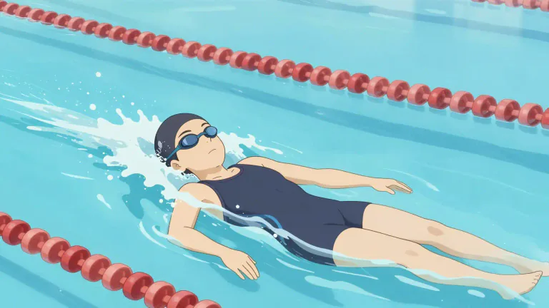 Visual representation of "swimmer" - A person who practices swimming, often for sport, exercise, or leisure