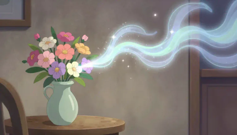 Visual representation of "fragrance" - A sweet or pleasing smell