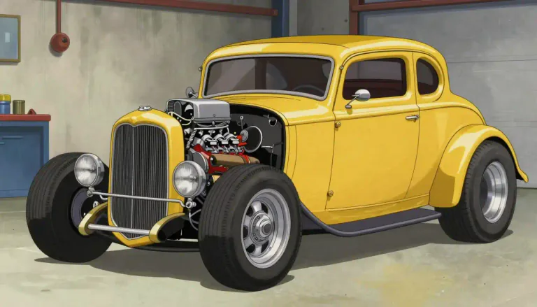 Visual representation of "hotrod" - A hotrod is a car that has been modified for increased speed and performance, often with customizations that enhance its appearance or capabilities.