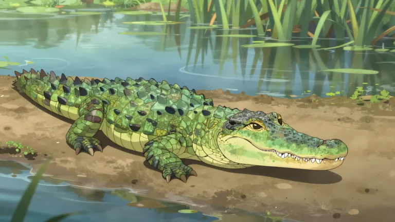 Visual representation of "gator" - An informal term for an alligator, a large reptile native to freshwater environments in the southern U.S.