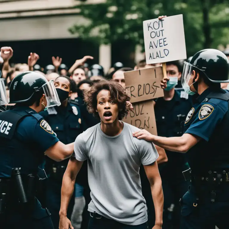 Visual representation of "troublemaker" - A person who disturbs the public peace or order