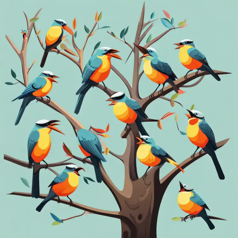 Visual representation of "twitter" - To make a sound like a bird