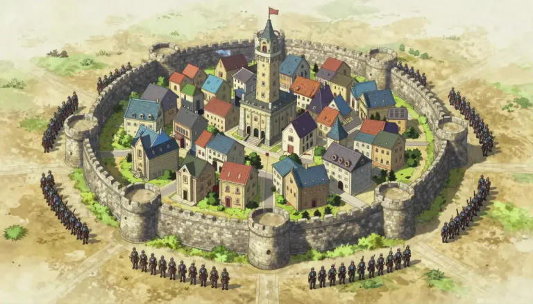 Visual representation of "encircle" - To form a circle around; to surround