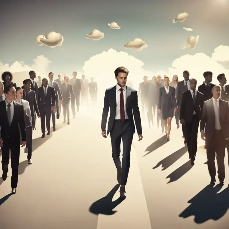 Visual representation of "rise above" - to ignore or avoid something that is not important or relevant