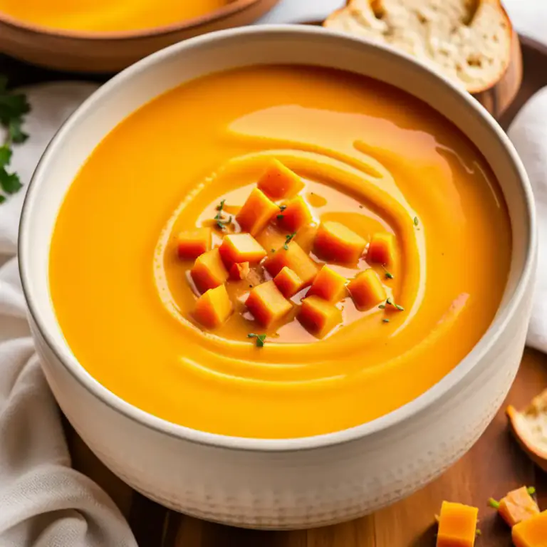Visual representation of "butternut" - It is a type of squash vegetable with a sweet, nutty flavor.