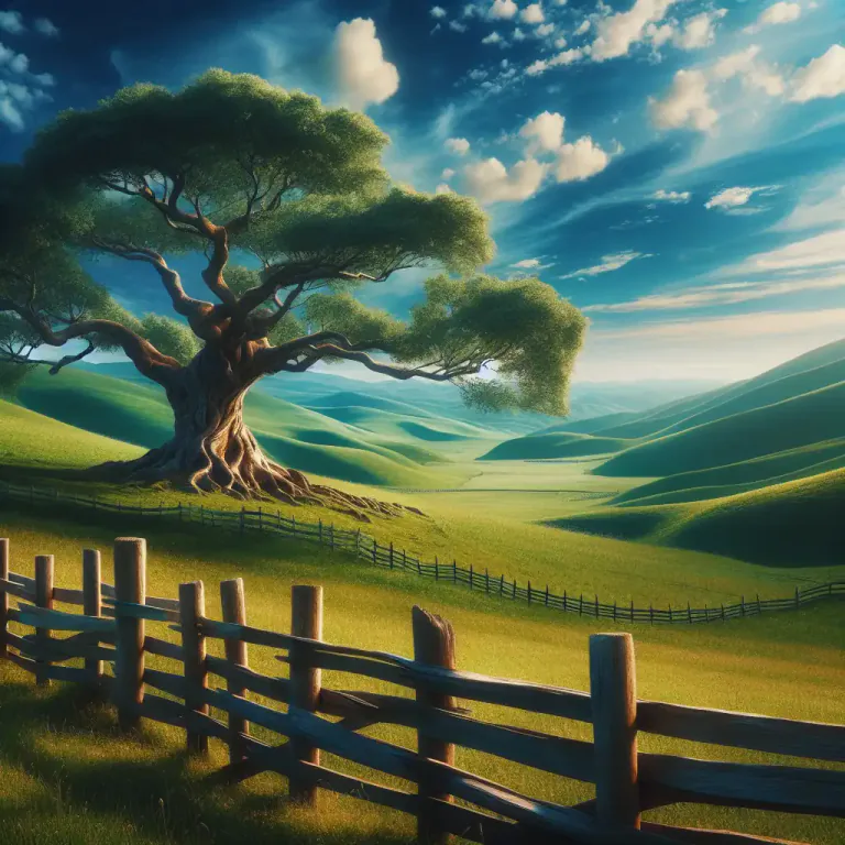 Visual representation of "land" - Property or holdings consisting of land