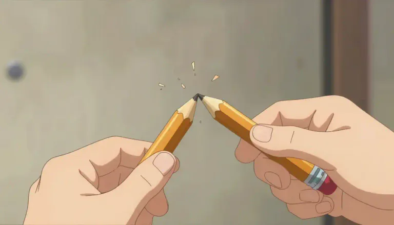 Visual representation of "snap" - To break something suddenly.