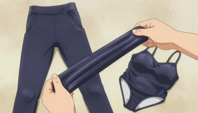 Visual representation of "spandex" - A type of elastic fabric that is very stretchy, typically used in clothing such as leggings and swimsuits.