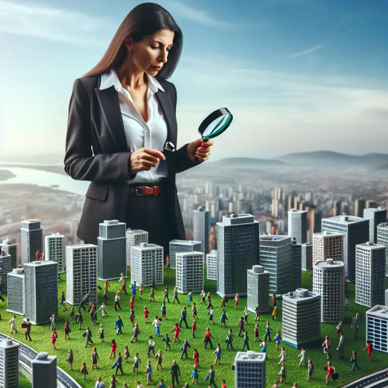 Visual representation of "surveyor" - A person who takes a general or comprehensive view of an issue, someone who is able to look over the entire situation.
