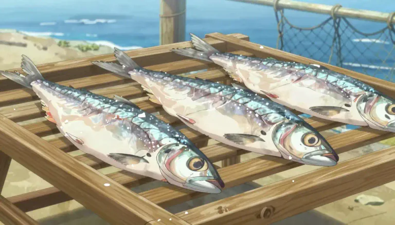 Visual representation of "saltfish" - Salted fish that has been preserved by drying and salting, commonly used in various cuisines.