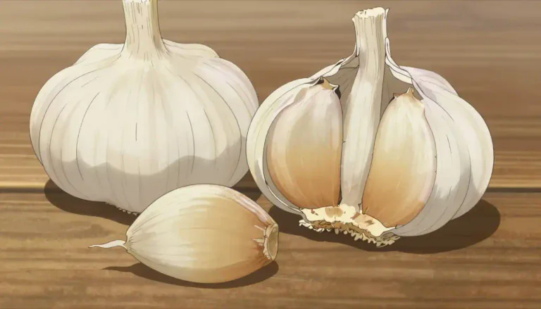 Visual representation of "clove" - One of the small parts a garlic bulb breaks up into