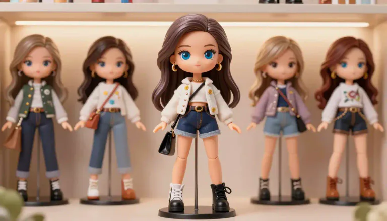 Visual representation of "barbie" - A brand of fashion dolls created by the American company Mattel, known for its various models dressed in fashionable outfits.