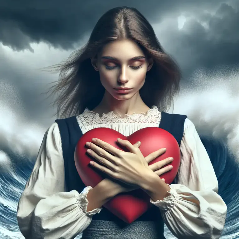 Visual representation of "cleave" - To strongly attach oneself emotionally to something or someone