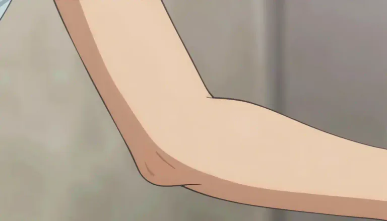 Visual representation of "elbow" - The joint that connects the upper and lower parts of the arm.