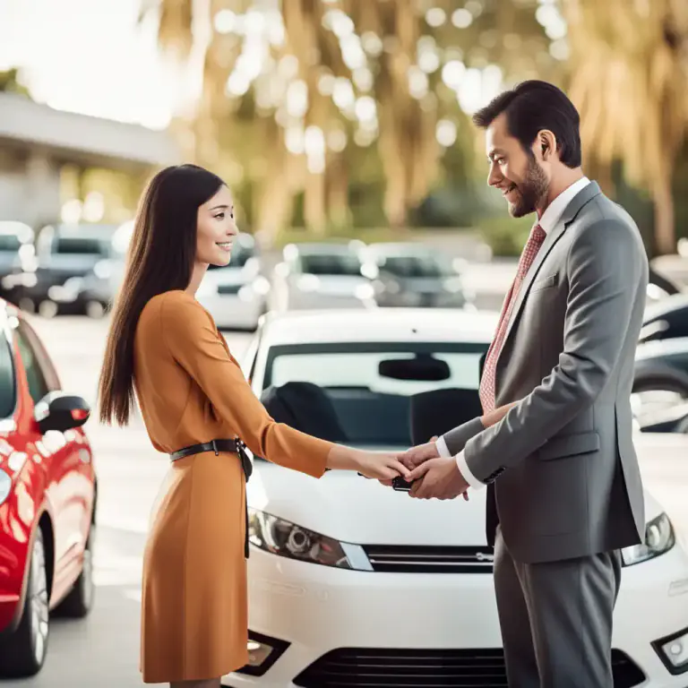 Visual representation of "lease" - To rent something from someone.