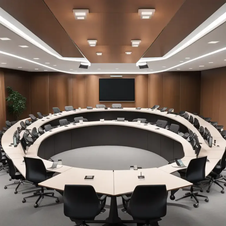 Visual representation of "breakout" - An area or meeting in a conference or exhibition devoted to a particular subject