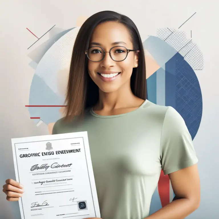 Visual representation of "certificate" - A document that proves you have passed a test or have finished a course.
