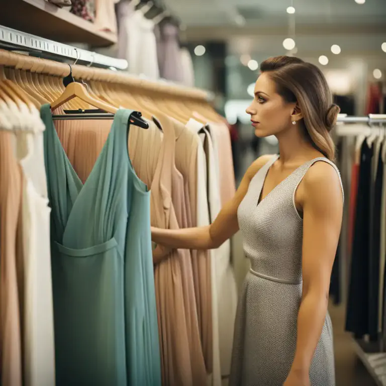 Visual representation of "off the rack" - Buying something from a store, not specially made for you