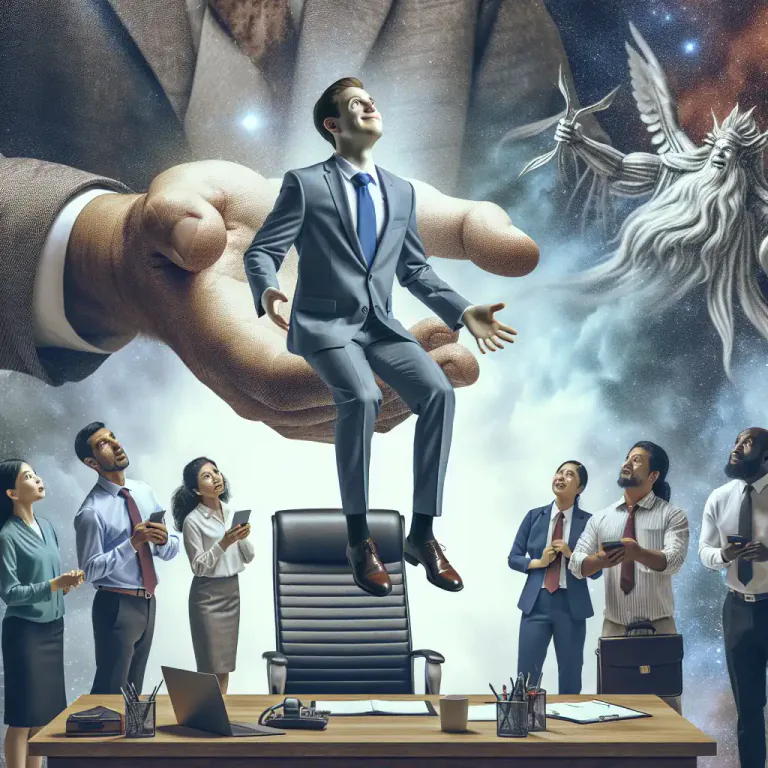 Visual representation of "pitchfork" - To suddenly put someone into a job or position that they are not prepared for.
