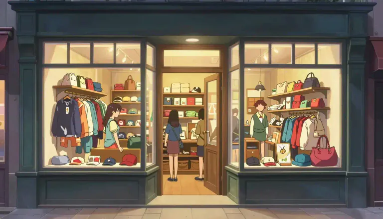 Visual representation of "store" - A place where goods are sold