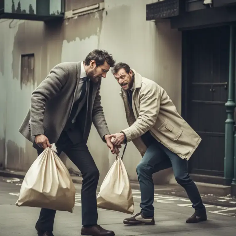 Visual representation of "make a fast/quick buck" - To earn money quickly and easily, often through dishonest or unethical methods