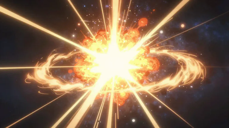 Visual representation of "supernova" - A star that suddenly becomes extremely bright because of a catastrophic explosion that ejects most of its mass.