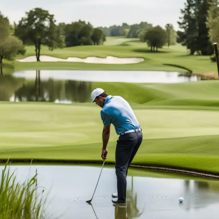 Visual representation of "hazard" - A type of golf hole.
