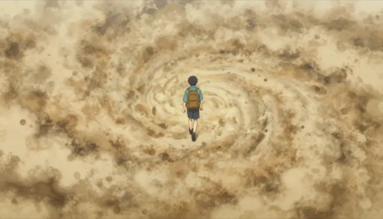Visual representation of "amid" - surrounded by; in the middle of