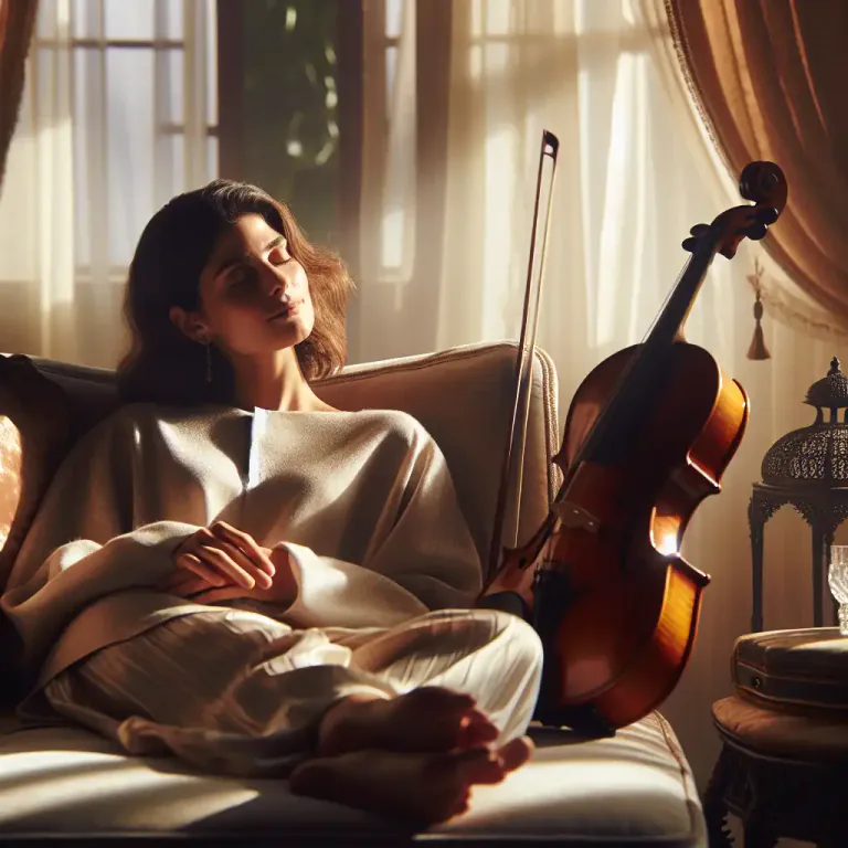 Visual representation of "languorous" - Inducing a feeling of dreamy laziness, also marked by somewhat sensual or voluptuous character