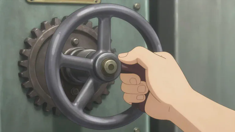 Visual representation of "handwheel" - A handwheel is a wheel that is operated by hand, used to control or manipulate machinery or equipment.