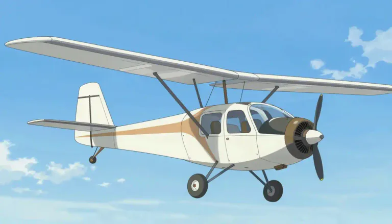 Visual representation of "gyroplane" - A gyroplane is a type of aircraft that has an unpowered rotating rotor that produces lift, allowing it to fly.