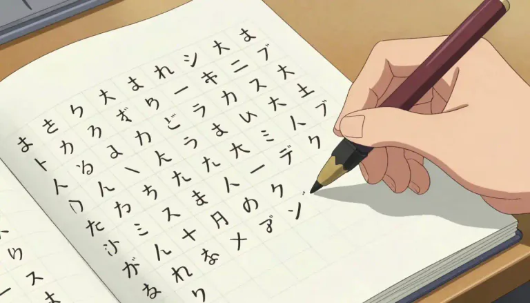 Visual representation of "katakana" - A syllabary used in the Japanese writing system, primarily for transcribing foreign words and names.