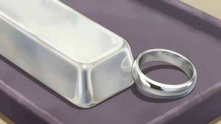 Visual representation of "platinum" - A precious metal that is similar to silver in appearance but is more valuable and heavier