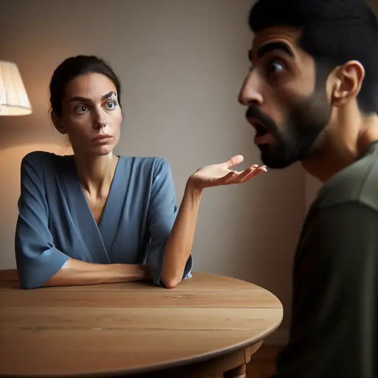 Visual representation of "laconically" - Speaking minimal and direct, often seeming rude or indifferent.