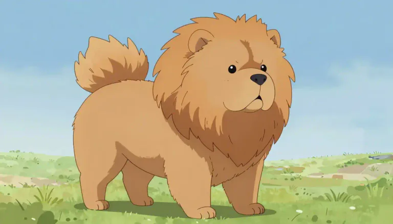 Visual representation of "chow" - A breed of thick-coated, medium-sized dogs from northern China.