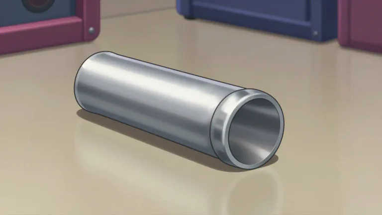 Visual representation of "slug" - A piece of metal shaped like a cylinder