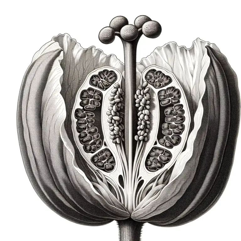 Visual representation of "ovary" - The part of a flower containing the female reproductive cells.