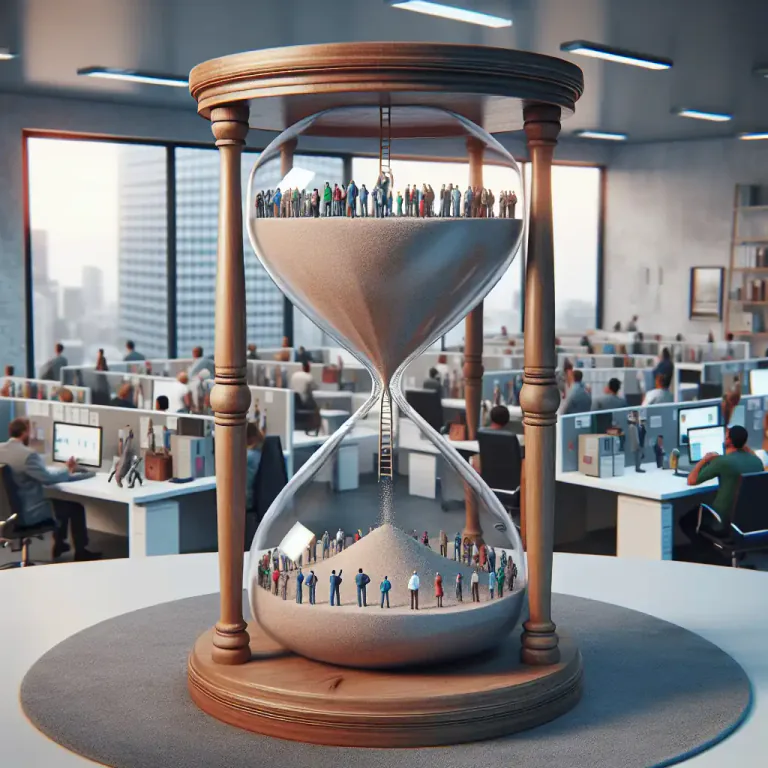 Visual representation of "rundown" - A reduction in number or size over a period of time