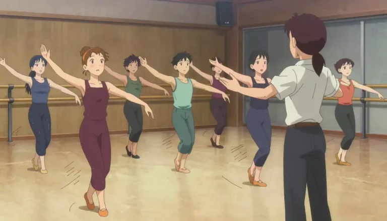 Visual representation of "choreograph" - To create and arrange the movement in a performance, like dances in a ballet