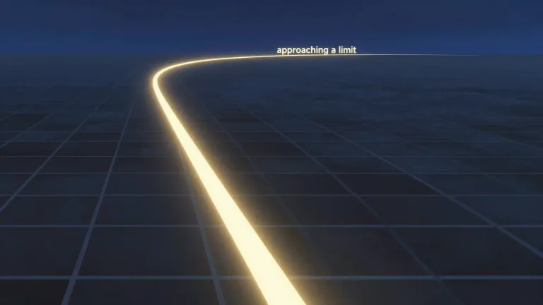 Visual representation of "asymptotic" - Relating to the behavior of a function as its argument approaches a limit, typically infinity.