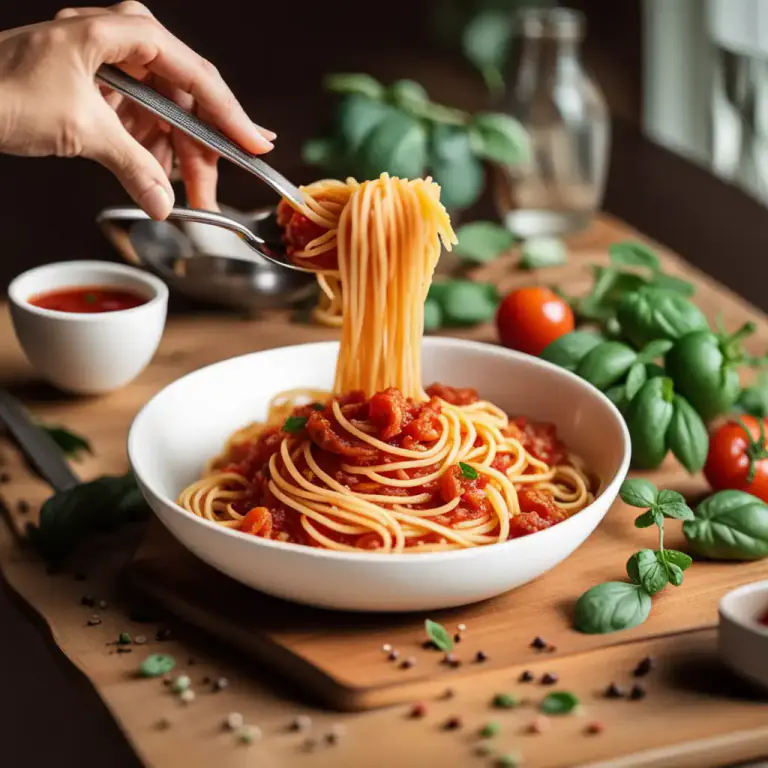 Visual representation of "dish up" - To place food onto a plate or bowl to be served