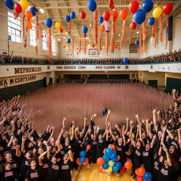 Visual representation of "whoop it up" - To celebrate or enjoy yourself with noise and excitement