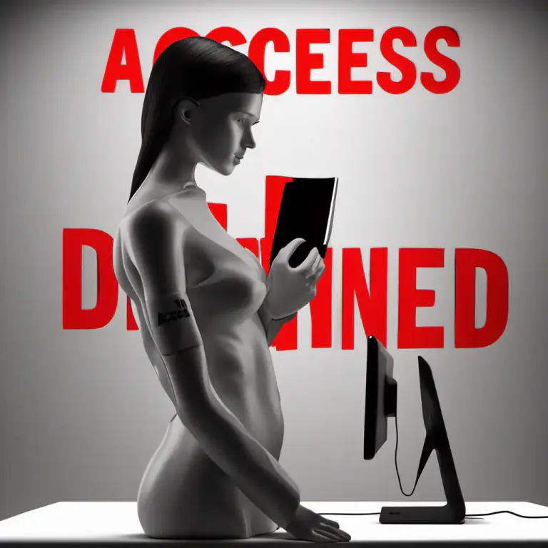 Visual representation of "lock out" - To stop a computer or a device from being accessed, usually for security reasons.