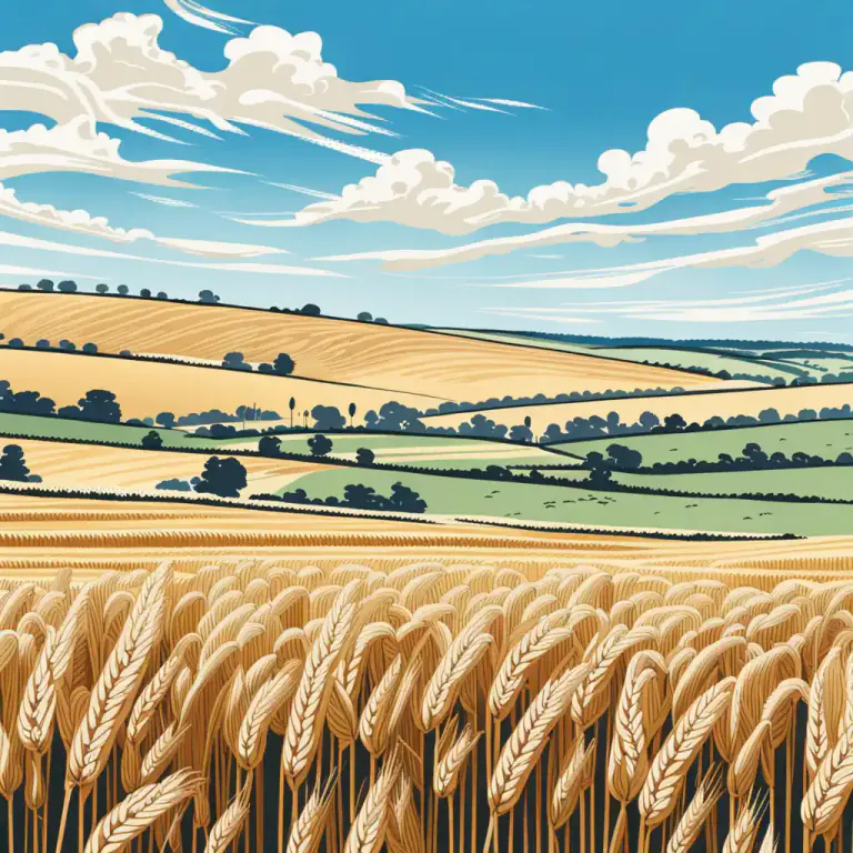 Visual representation of "corn" - In British-English, the general term for cereal crops, such as wheat, or oats.