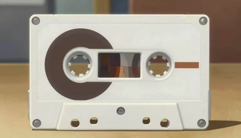 Visual representation of "audiotape" - A narrow strip of magnetic tape used to record and reproduce sound.