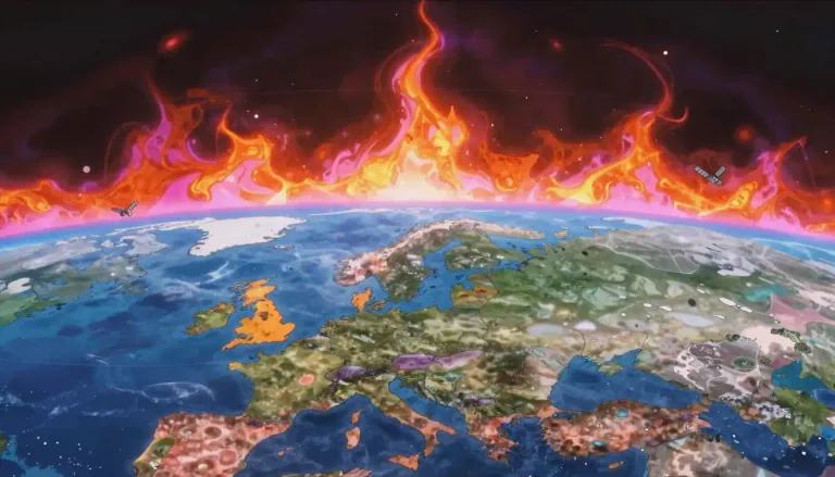 Visual representation of "thermosphere" - The thermosphere is the layer of the Earth's atmosphere above the mesosphere where temperatures increase significantly with altitude, often reaching up to 2,500 °C (4,500 °F) or higher.