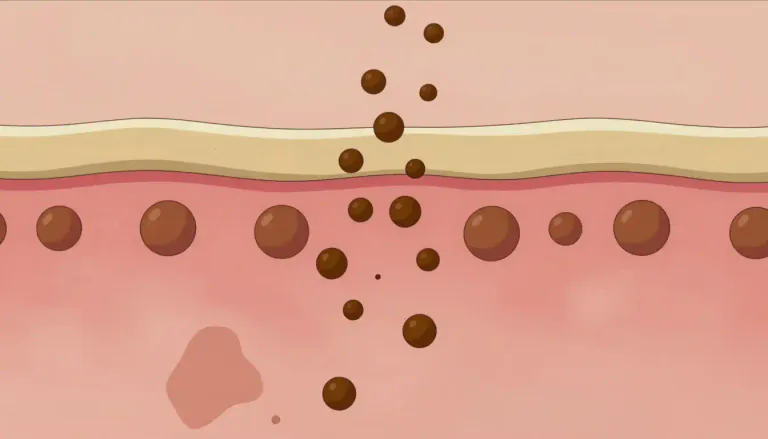 Visual representation of "melanocytic" - Relating to melanocytes, the cells in the skin that produce pigment (melanin).