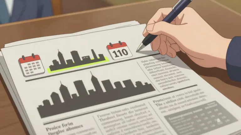 Visual representation of "dateline" - A line at the beginning of a news article that states the date and place of the report.