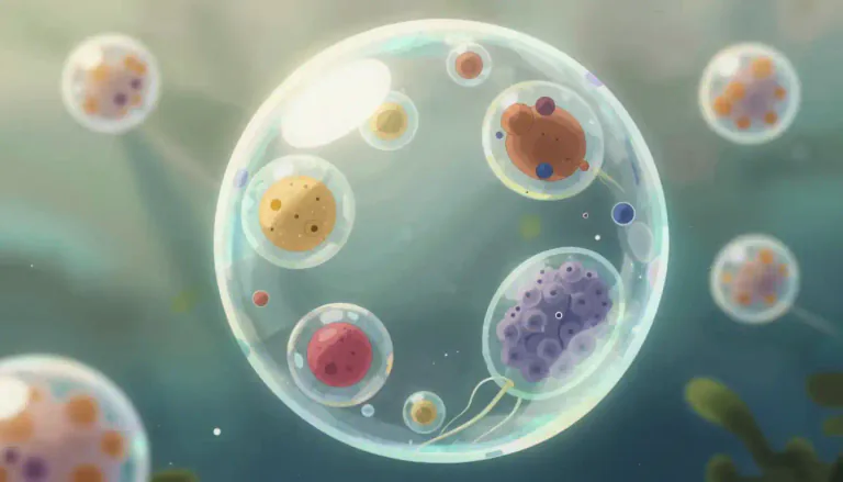 Visual representation of "protist" - A protist is a single-celled or simple multicellular organism, often microscopic, that is not a plant, animal, or fungus.